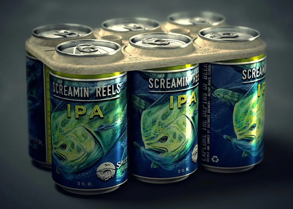 Cerveza: crean anillos de sixpack comestibles para tortugas