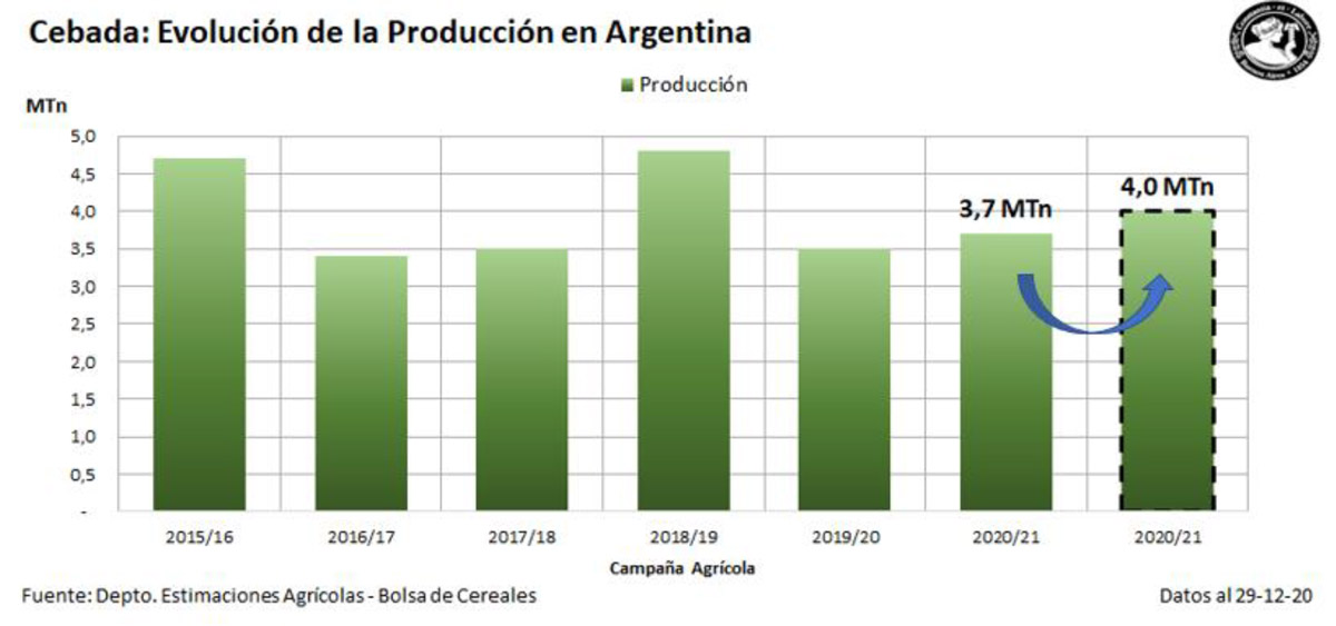 Cebada - Producción en Argentina