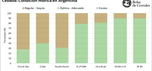Cebada - Condición hídrica en Argentina - 28 07 22