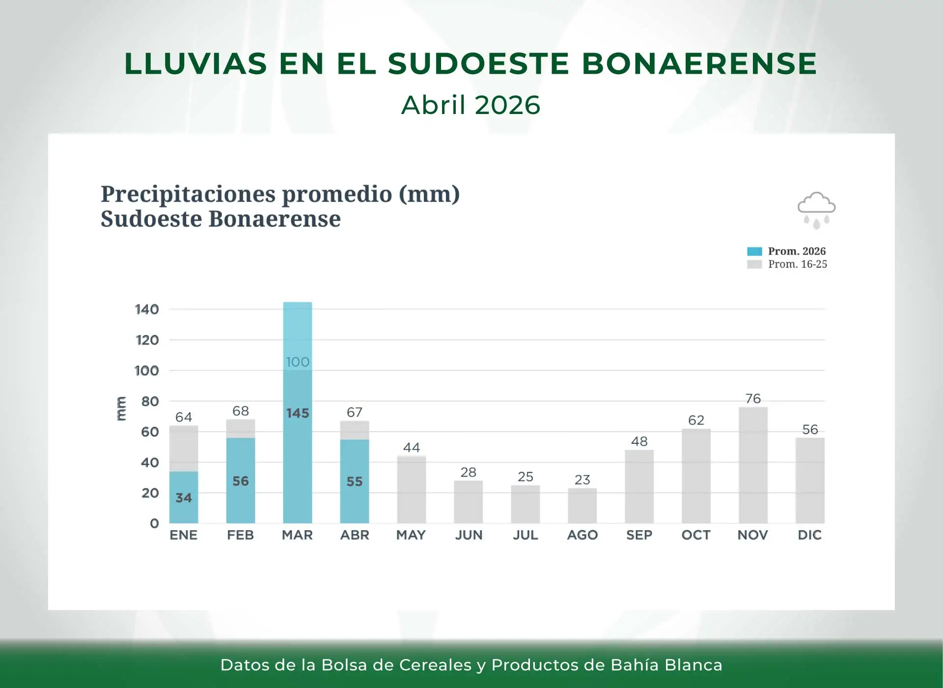 Lluvias en el Sudoeste bonaerense