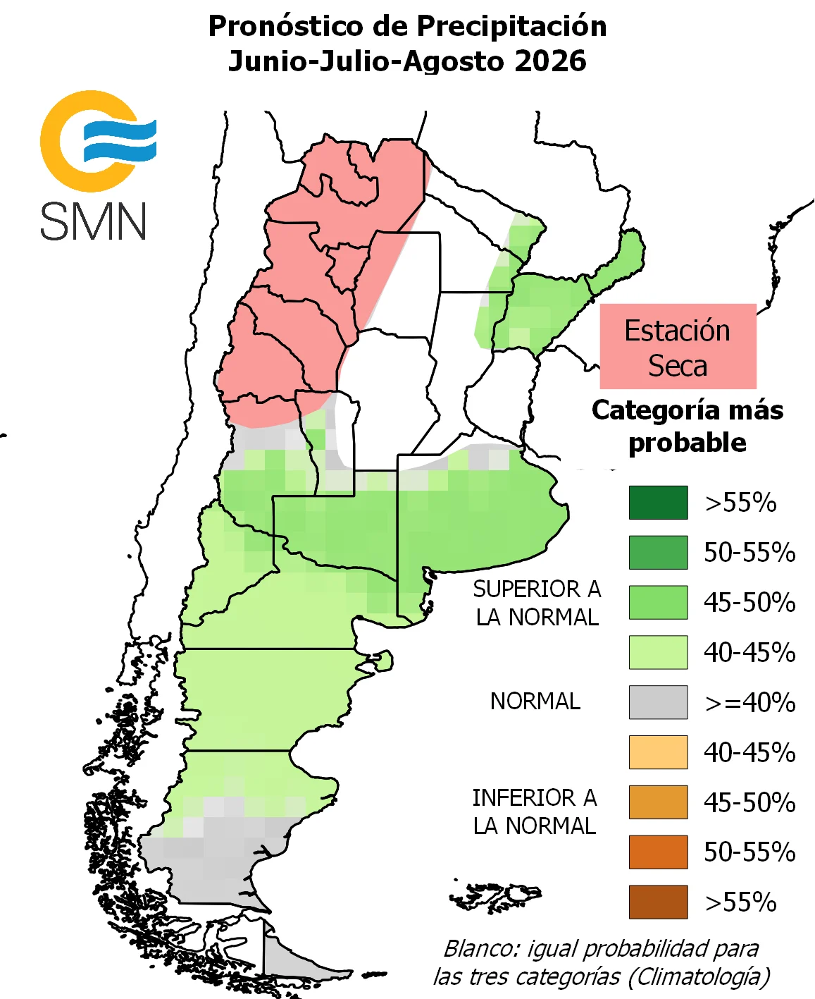 Clima - Pronóstico Trimestral - Servicio Meteorológico Nacional