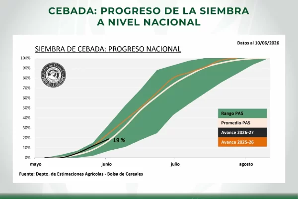 Siembra de cebada - Argentina - Datos de la Bolsa de Cereales